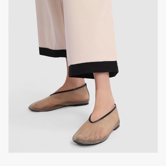 BOUTIQUE Transparent Mesh Ballet Flats NWOT - Picture 1 of 6